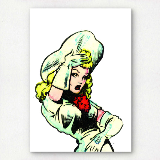 Flustered Cowgirl Pop Art Premium Poster | Mid-Century Americana Comic Book Art | Giclée Art Print | A4 A3 Wall Decor | Retro Artwork | Unframed