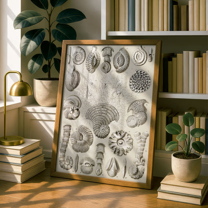 Ernst Haeckel Art Print | Plate 12: Miliola | Quality Vintage Wall Art Poster