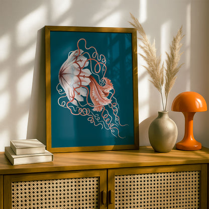 Ernst Haeckel Remixed Art Print 16 | Classic Art Reimagined | Premium Wall Art