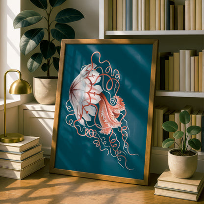 Ernst Haeckel Remixed Art Print 16 | Classic Art Reimagined | Premium Wall Art