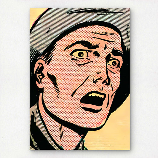 Frightened Sailor from 1950s Horror Comic Premium Giclée Art Print | A4 A3 Pop Art Wall Decor | Retro Artwork | Unframed
