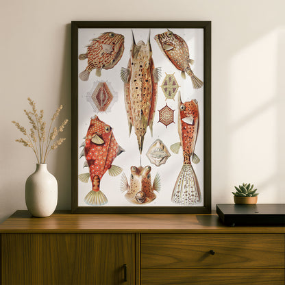 Ernst Haeckel Art Print | Plate 42: Ostracion | Vintage Wall Art Poster