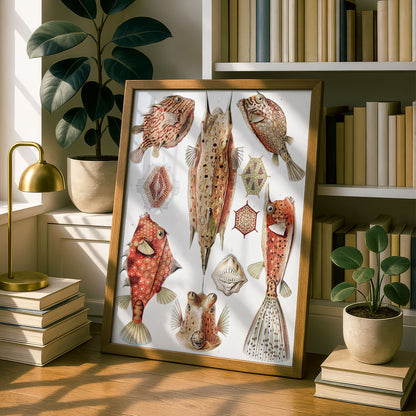 Ernst Haeckel Art Print | Plate 42: Ostracion | Vintage Wall Art Poster