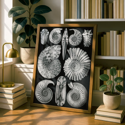 Ernst Haeckel Art Print | Plate 44: Ammonites | Quality Vintage Wall Art Poster