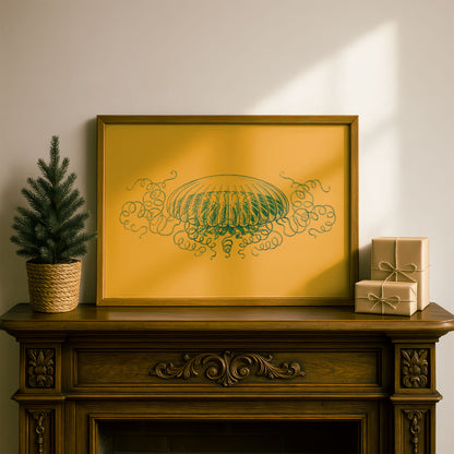 Ernst Haeckel Remixed Art Print 46 | Classic Art Reimagined | Premium Wall Art