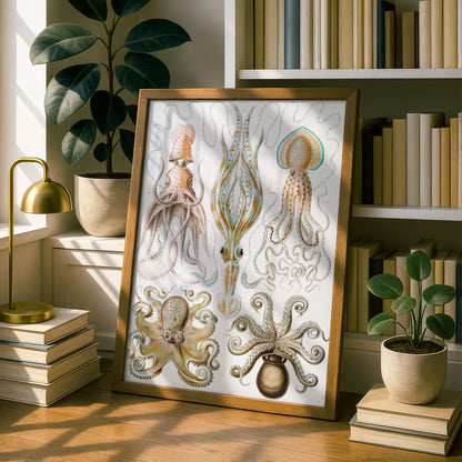 Ernst Haeckel Art Print | Plate 54: Octopus | Quality Vintage Wall Art Poster
