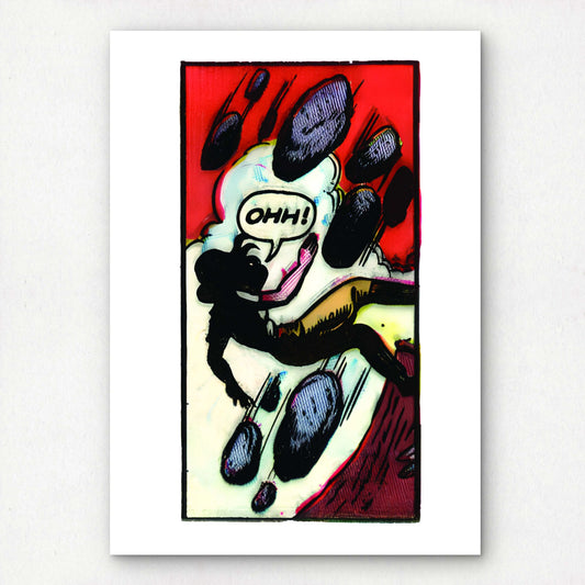 Mountain Climbing Peril Vintage Pop Art Wall Decor | Premium Giclée Art Print | 1950s Comic Book | Unframed