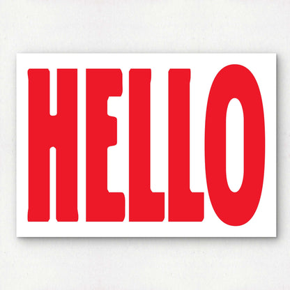 HELLO | Bold Word Art Print | Simple Greeting Premium Giclée Art Print