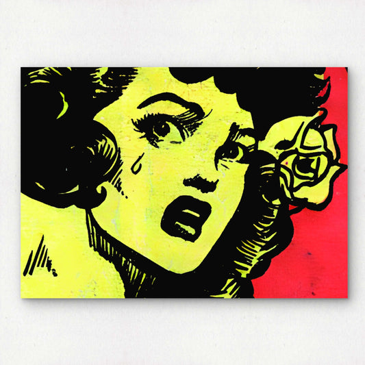 Fearful Woman Pop Art Premium Giclée Art Print | A4 A3 1950s Horror Comic Wall Decor | Retro Artwork | Unframed