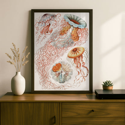 Ernst Haeckel Art Print | Plate 8: Desmonema | Vintage Wall Art Poster