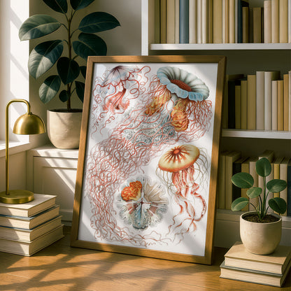Ernst Haeckel Art Print | Plate 8: Desmonema | Vintage Wall Art Poster