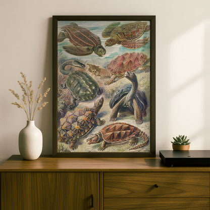 Ernst Haeckel Art Print | Plate 89: Testudo | Quality Vintage Wall Art Poster