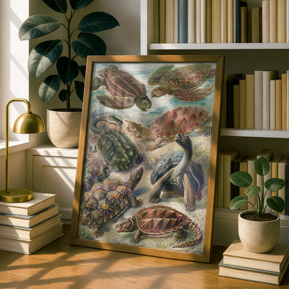Ernst Haeckel Art Print | Plate 89: Testudo | Quality Vintage Wall Art Poster