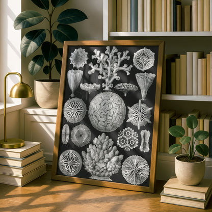 Ernst Haeckel Art Print | Plate 9: Maeandrina | Vintage Wall Art Poster