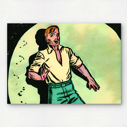 1950s Horror Comic Pop Art Poster | Premium Giclée Art Print | US Golden Age of Comics | "Back Against the Wall" | Unframed