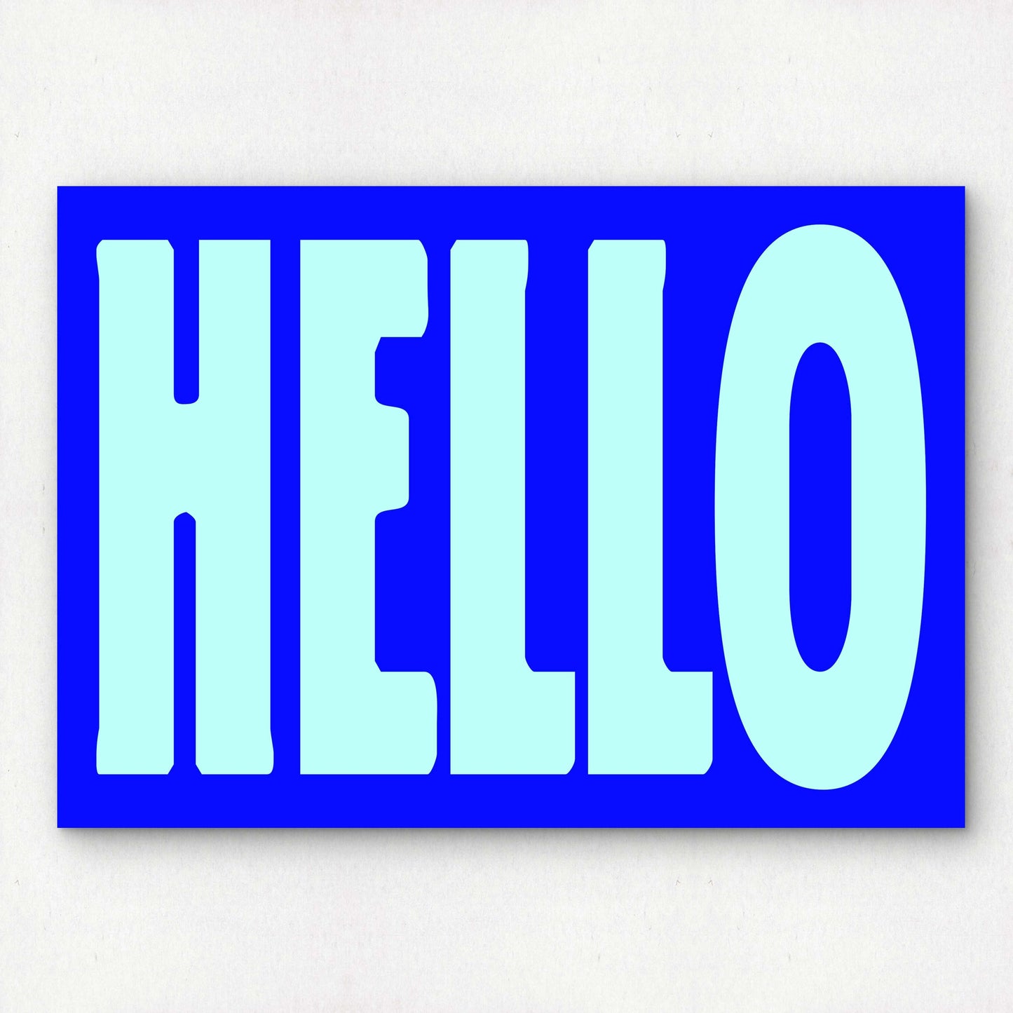 HELLO | Bold Word Art Print | Simple Greeting Premium Giclée Art Print