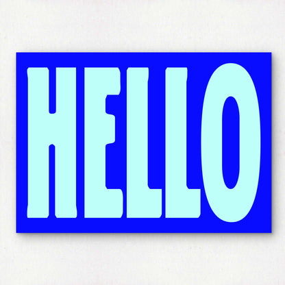 HELLO | Bold Word Art Print | Simple Greeting Premium Giclée Art Print