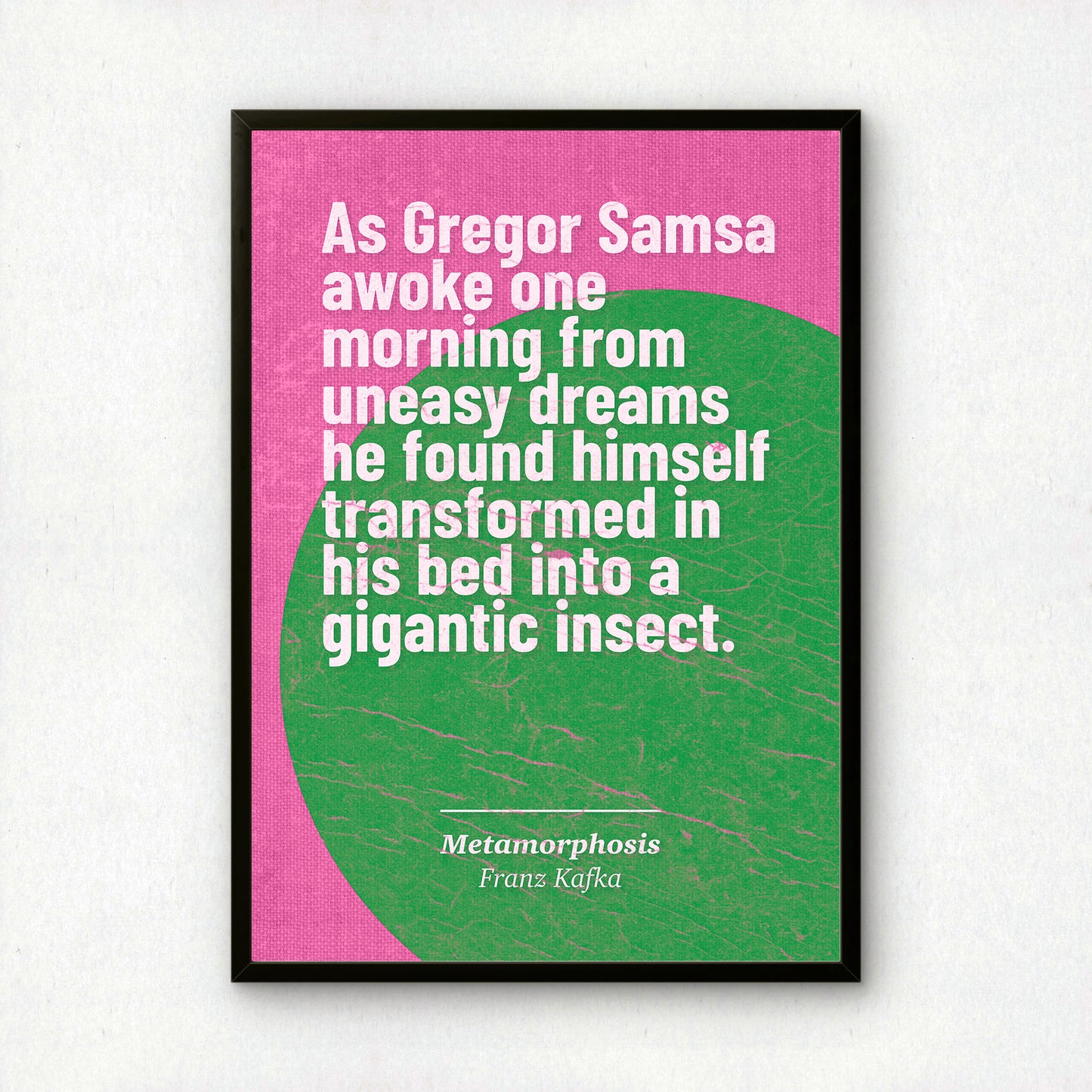 Franz Kafka Metamorphosis Art Print | Opening Line Quote | Literary Wall Art | Book Lover Gift
