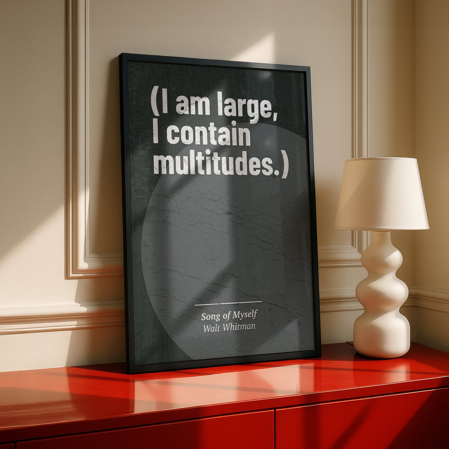 'I am Large, I Contain Multitudes' Art Print | Walt Whitman Song of Myself Poem Quote | Literary Wall Art | Poetry Lover Gift