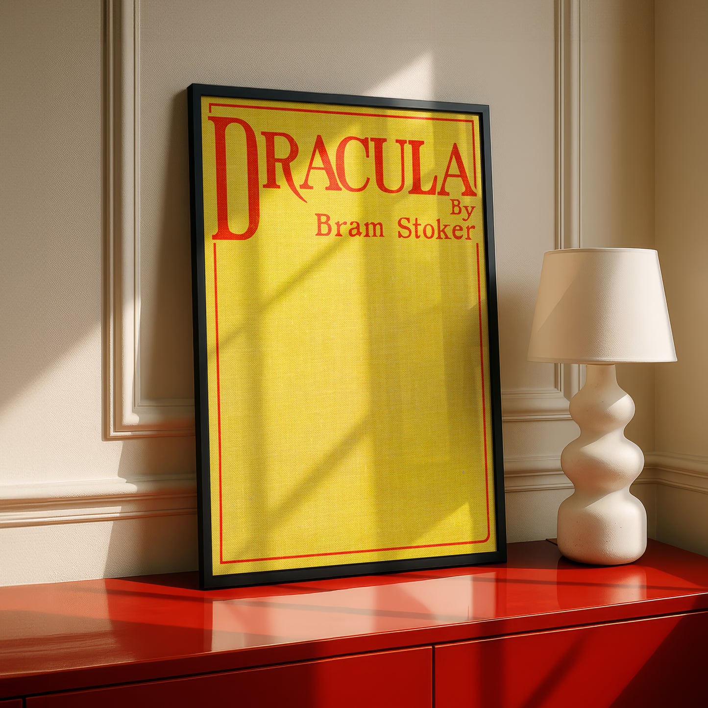 Dracula Yellow Book Cover 1897 Reproduction Art Poster | Giclée Fine Art Print