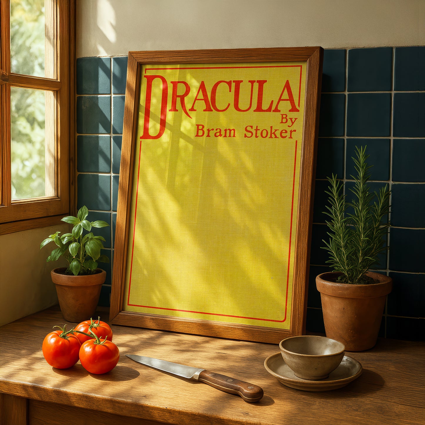 Dracula Yellow Book Cover 1897 Reproduction Art Poster | Giclée Fine Art Print