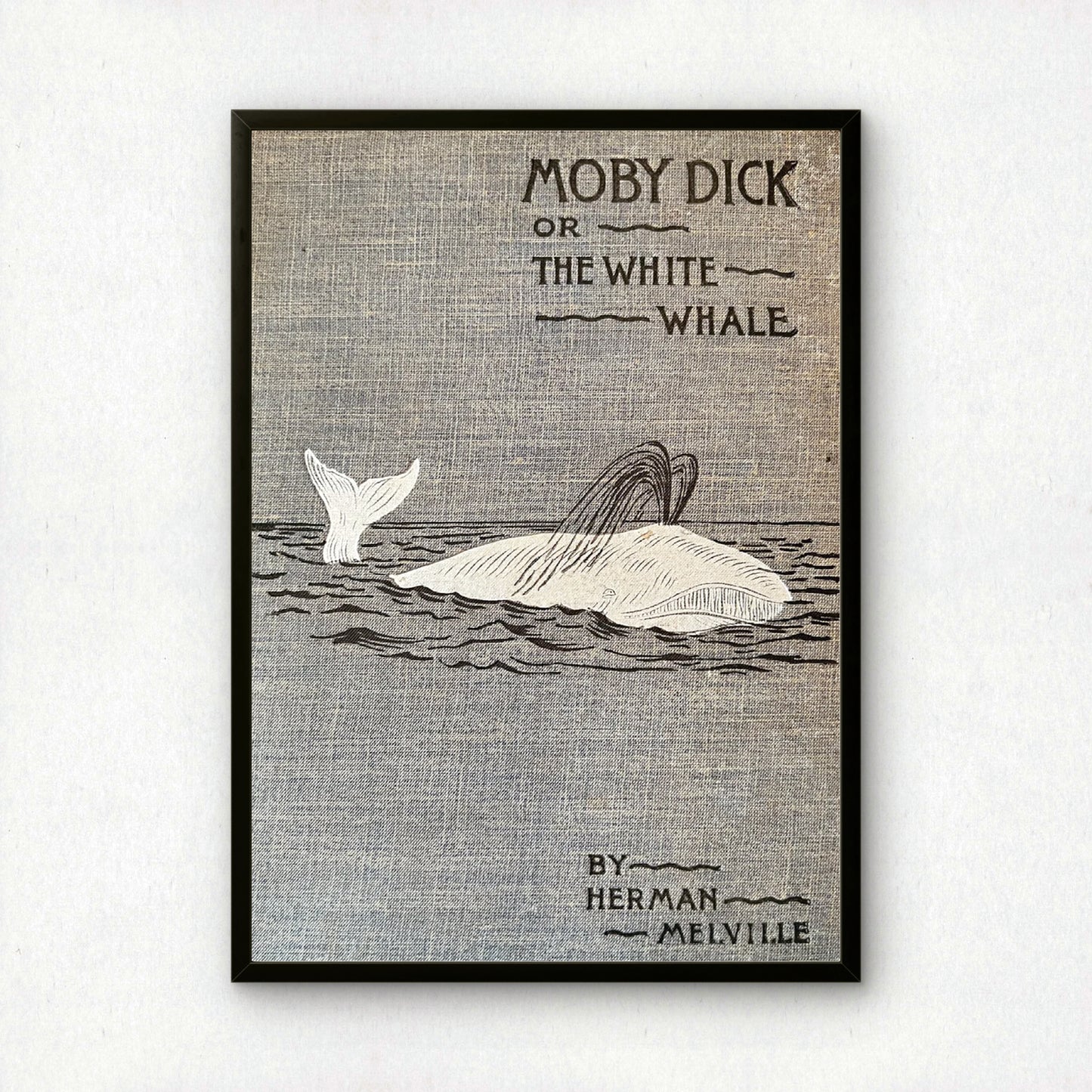 Moby Dick Book Cover Art Print | Fine Art Reproduction of Vintage Illustration | Book Lover Gift