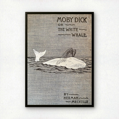 Moby Dick Book Cover Art Print | Fine Art Reproduction of Vintage Illustration | Book Lover Gift