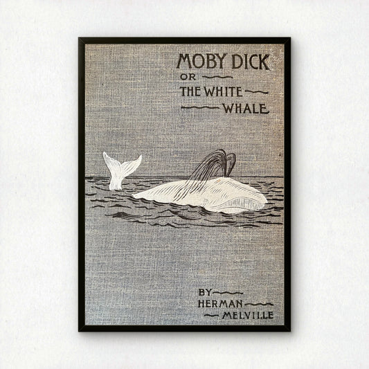 Moby Dick Book Cover Art Print | Fine Art Reproduction of Vintage Illustration | Book Lover Gift