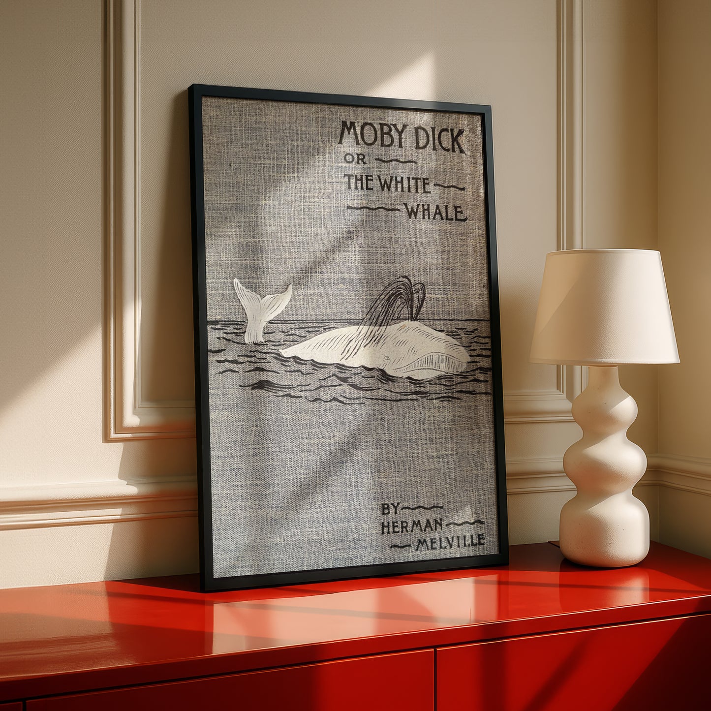 Moby Dick Book Cover Art Print | Fine Art Reproduction of Vintage Illustration | Book Lover Gift