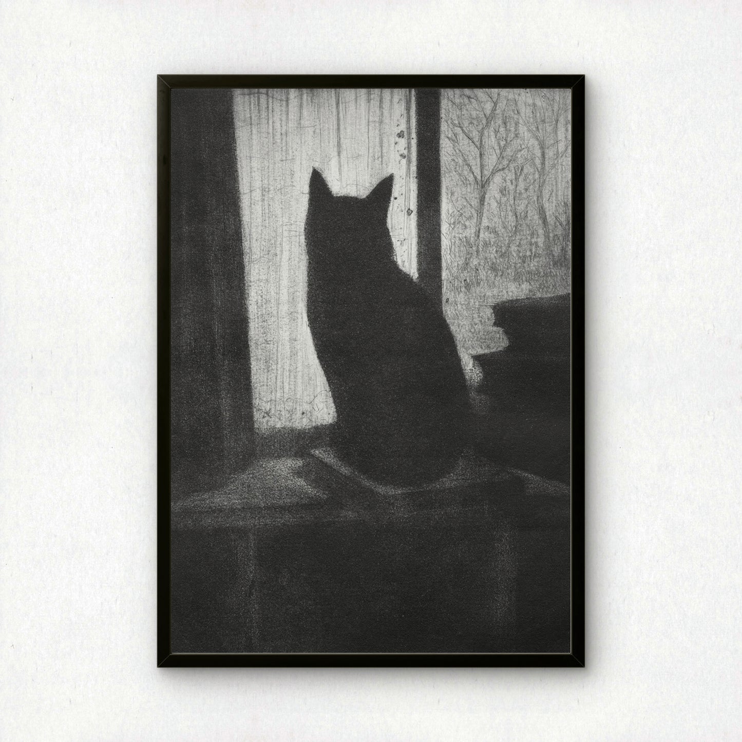 The Cat | C. R. W. Nevinson | Fine Art Cat Print | Cat Lover Gift | Wall Art