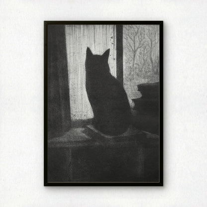 The Cat | C. R. W. Nevinson | Fine Art Cat Print | Cat Lover Gift | Wall Art