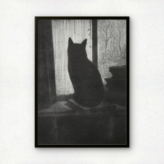 The Cat | C. R. W. Nevinson | Fine Art Cat Print | Cat Lover Gift | Wall Art
