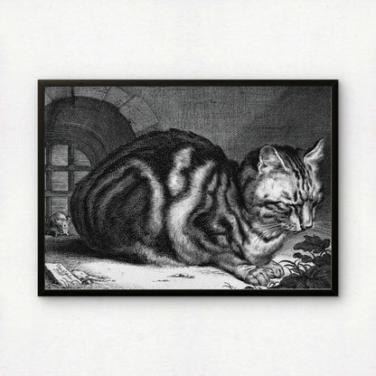 The Large Cat - An Engraving | Cornelis Visscher | Fine Art Cat Print | Cat Lover Gift | Wall Art