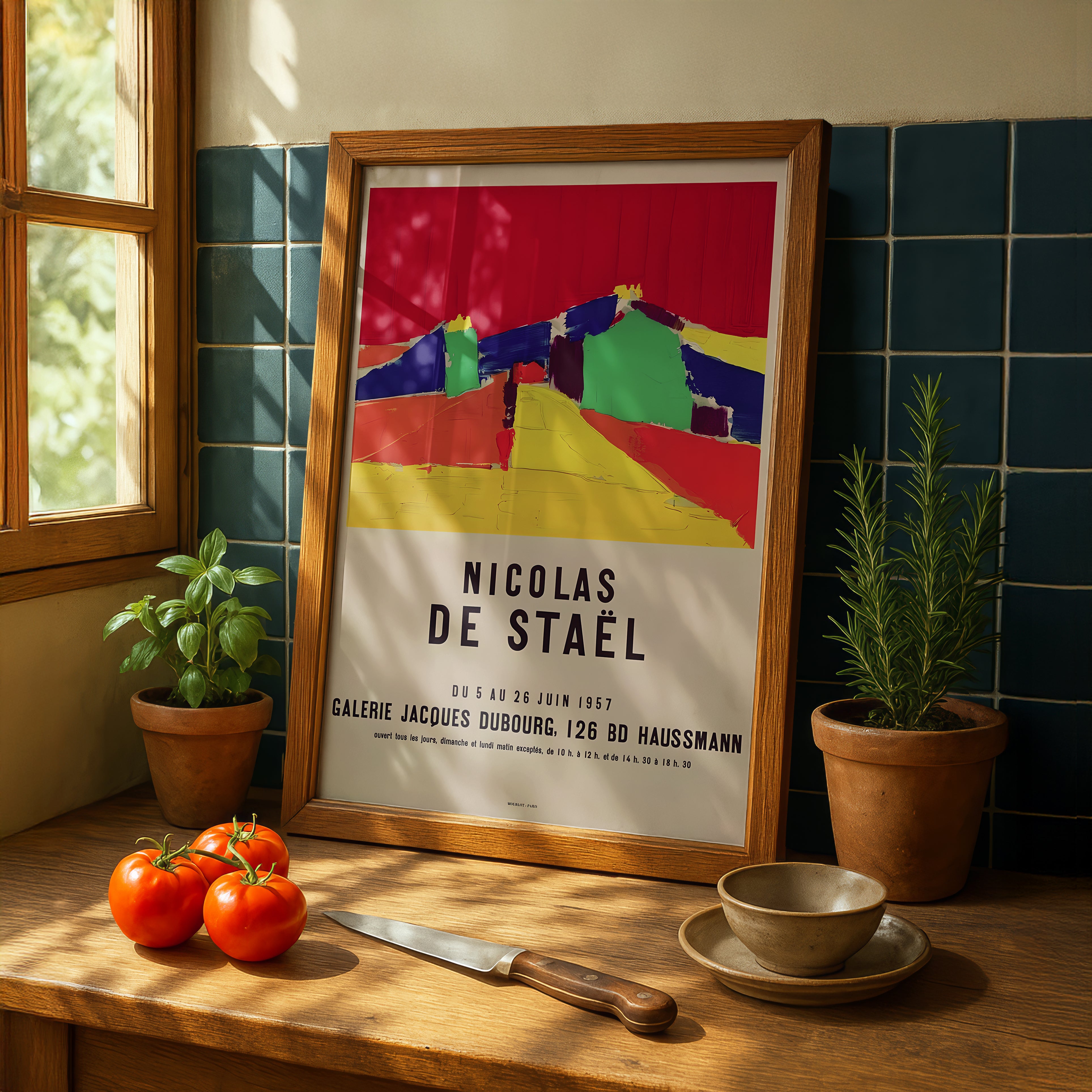 Nicolas de Staël Art Exhibition Poster, Galerie Jacques Dubourg