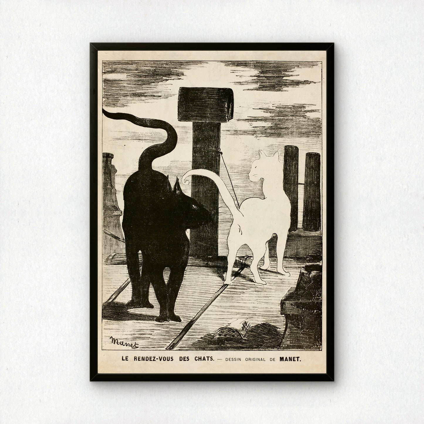 The Cats' Rendezvous | Édouard Manet | Fine Art Cat Print | Cat Lover Gift | Wall Art