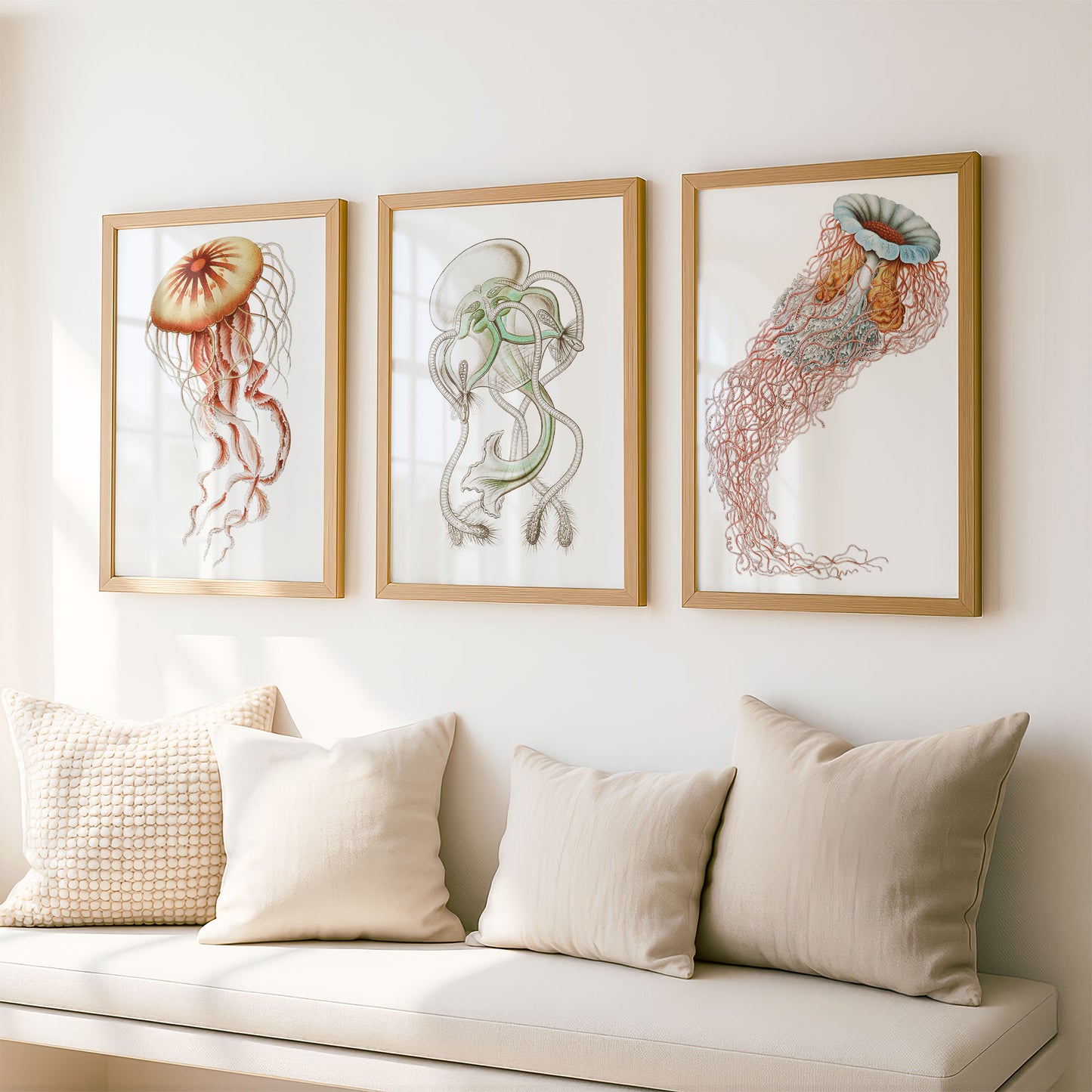 Ernst Haeckel Remixed Art Prints: Jellyfish 3 Pack II | Premium Wall Art