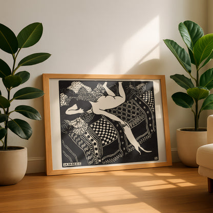 Laziness | Félix Vallotton | Fine Art Cat Print | Cat Lover Gift | Wall Art