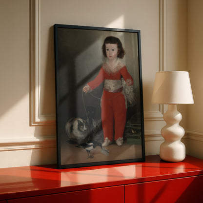 Manuel Osorio Manrique de Zuñiga (Detail) | Francisco Goya | Fine Art Cat Print | Cat Lover Gift | Wall Art
