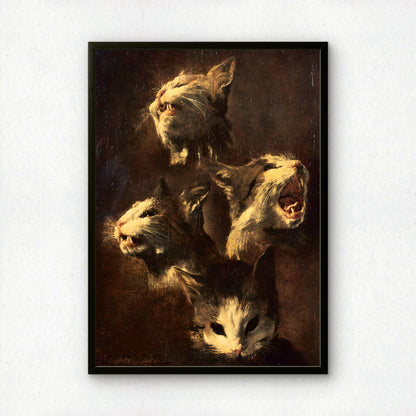 Study of a Cat's Head | Frans Snyders | Fine Art Cat Print | Cat Lover Gift | Wall Art