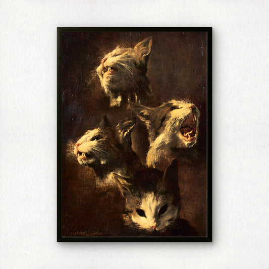 Study of a Cat's Head | Frans Snyders | Fine Art Cat Print | Cat Lover Gift | Wall Art