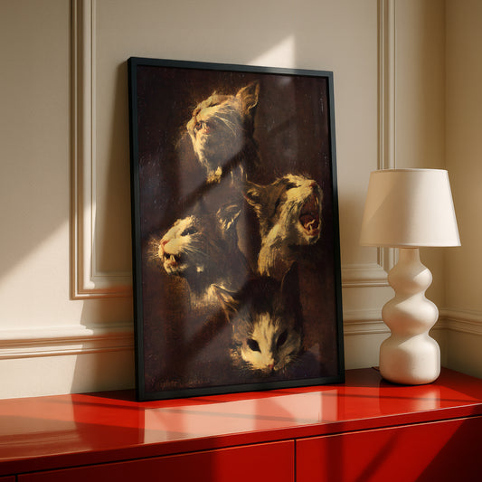 Study of a Cat's Head | Frans Snyders | Fine Art Cat Print | Cat Lover Gift | Wall Art