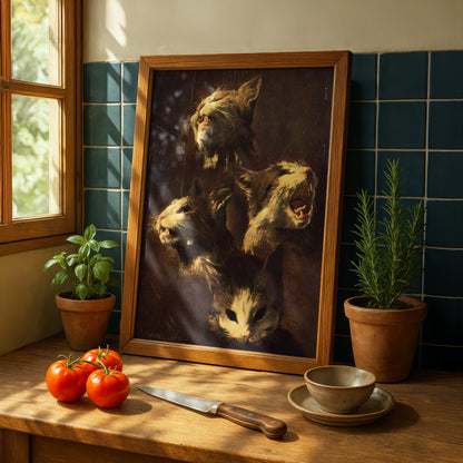 Study of a Cat's Head | Frans Snyders | Fine Art Cat Print | Cat Lover Gift | Wall Art