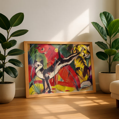 Three Cats | Franz Marc | Fine Art Cat Print | Cat Lover Gift | Wall Art