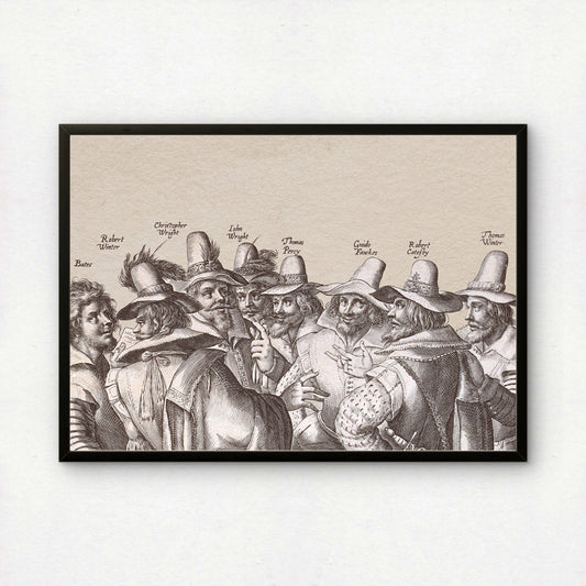 Gunpowder Plot Guy Fawkes Fine Art Print | Pub or Home Bar Decor