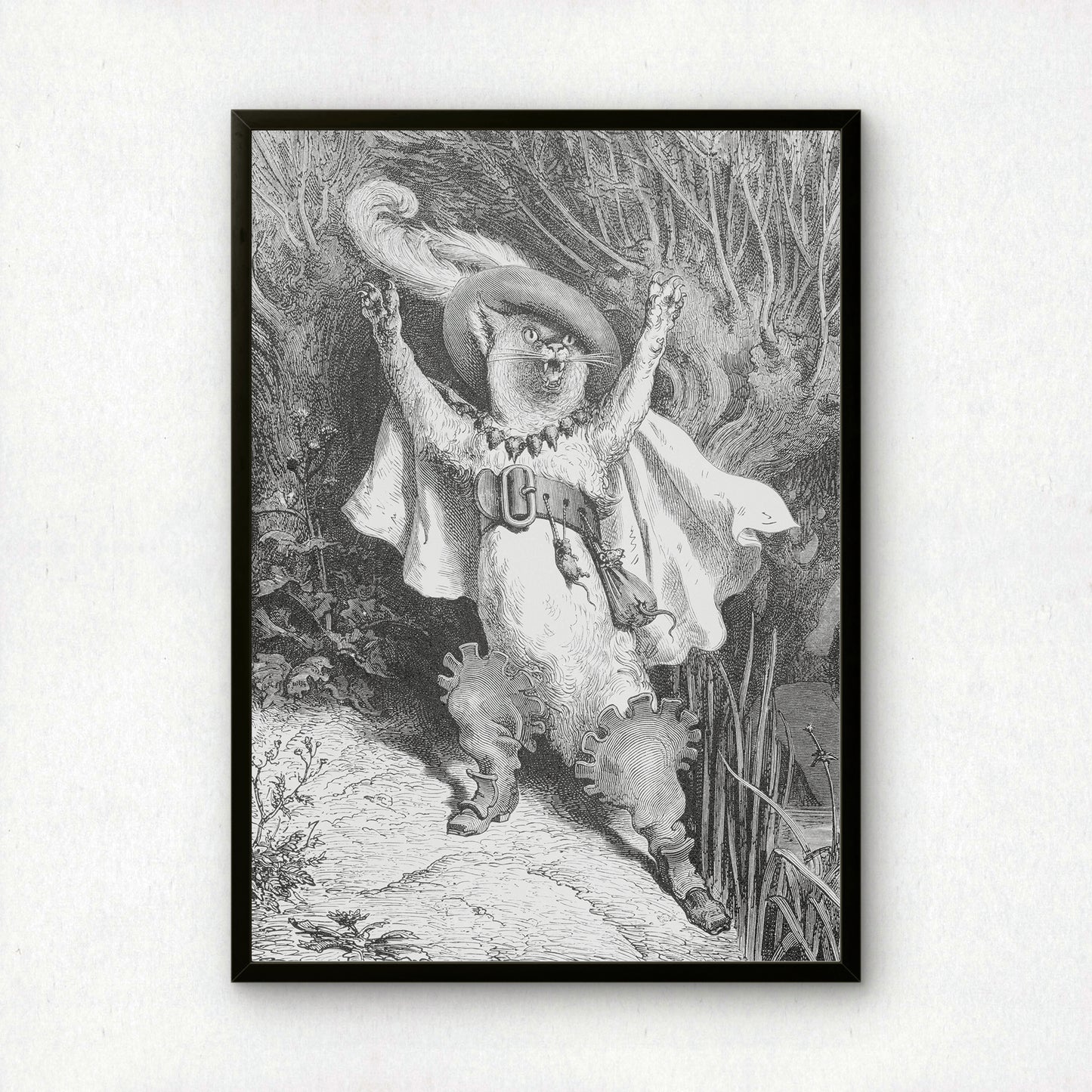 Puss in Boots | Gustave Doré | Fine Art Cat Print | Cat Lover Gift | Wall Art