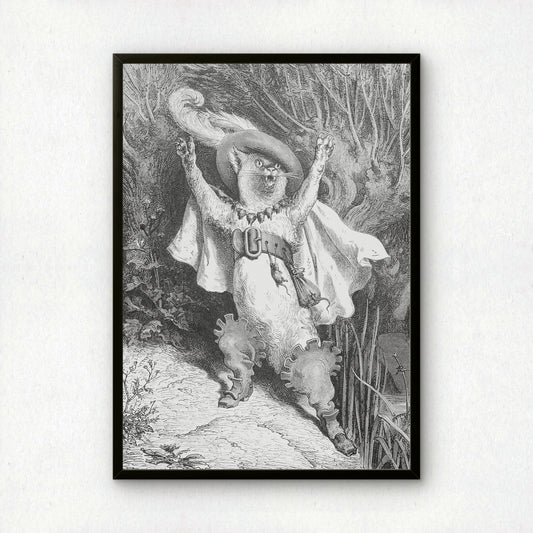Puss in Boots | Gustave Doré | Fine Art Cat Print | Cat Lover Gift | Wall Art