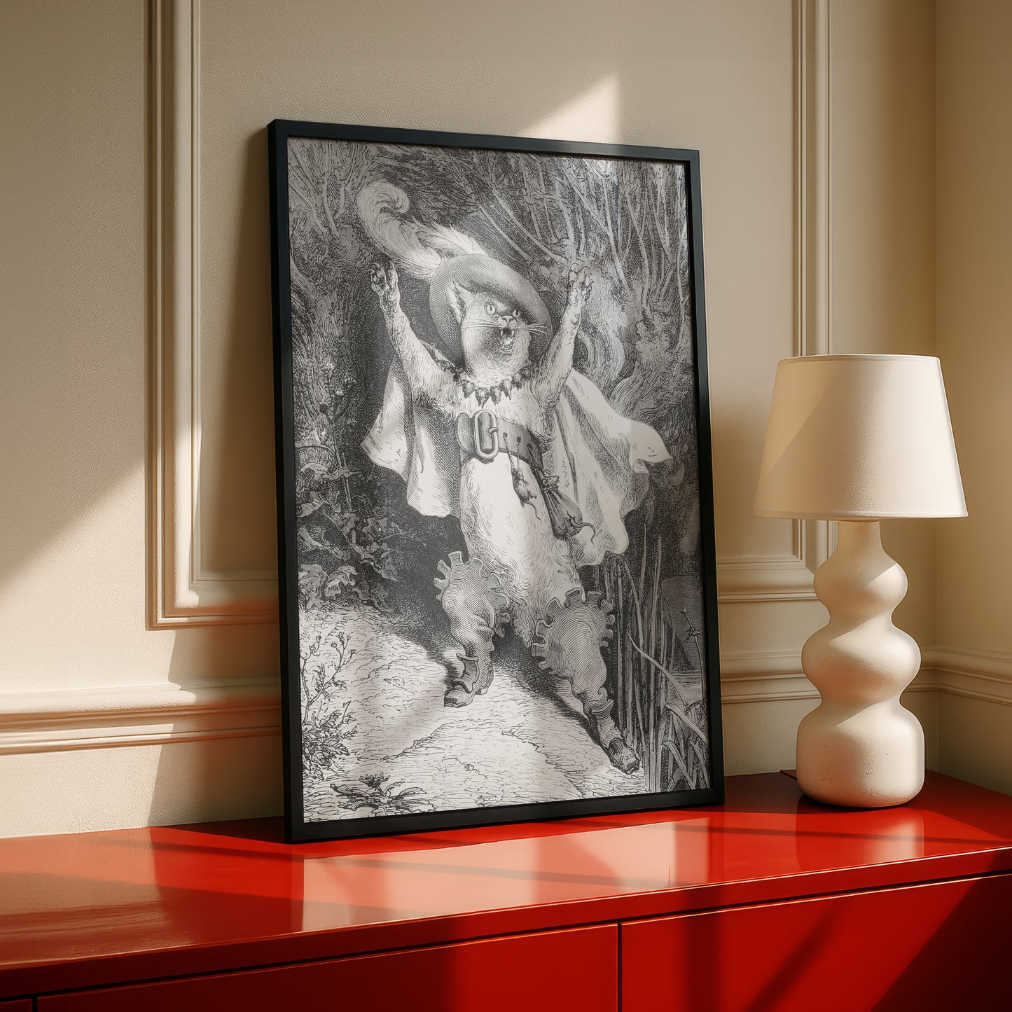 Puss in Boots | Gustave Doré | Fine Art Cat Print | Cat Lover Gift | Wall Art