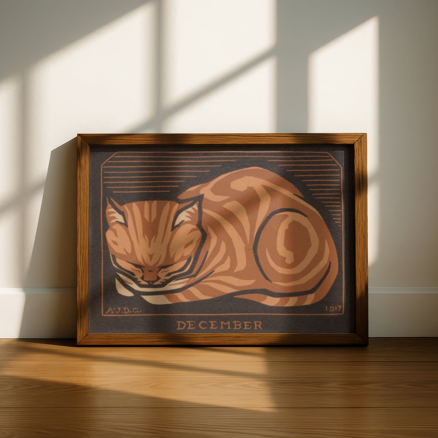 December | Julie de Graag | Fine Art Cat Print | Cat Lover Gift | Wall Art