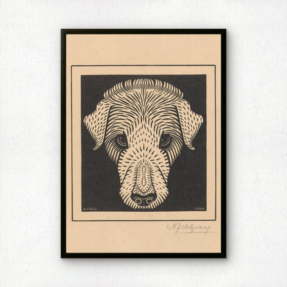 Julie de Graag Dog Head / Hondenkop Art Print | Fine Art Print
