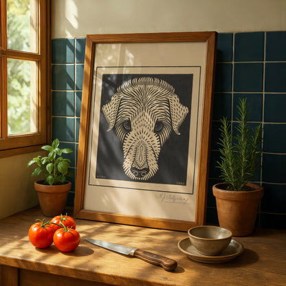 Julie de Graag Dog Head / Hondenkop Art Print | Fine Art Print